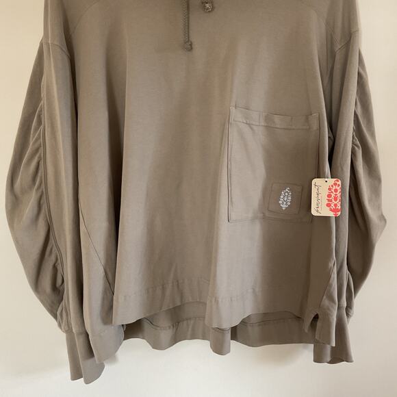 Free People FP MOVEMENT Hot Shot Hooded Layer Slouchy Fit Hoodie XS Sage Stone - Picture 5 of 12